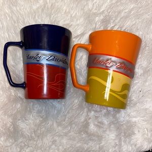 Set of Harley Davidson coffee mugs